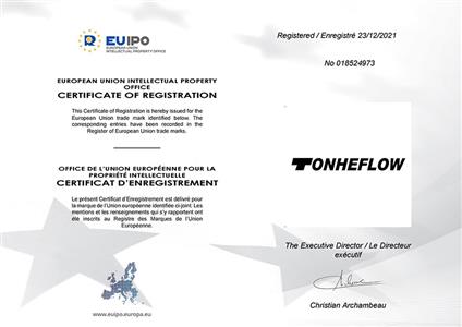 Eu Trademark Certificate-TONHEFLOW