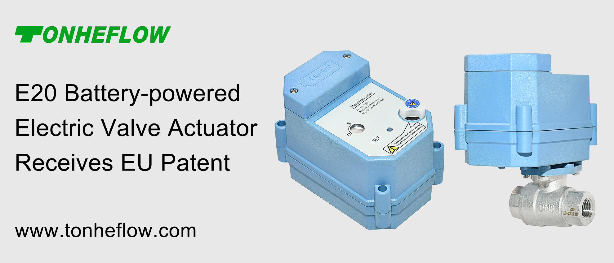 E20 Battery-powered Electric Valve Actuator Receives EU Patent Protection, Marking TONHEFLOW as a Leader in Micro Electric Valve Innovation