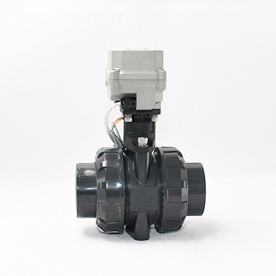 Switch Type -2 Way 12V 24V DN40 PVC Motorized Valve 1-1/2inch ElectricPVC Plastic Valve