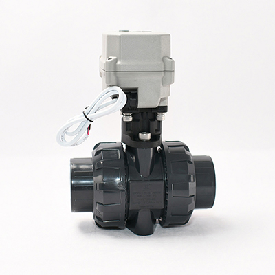 Switch Type -2 Way 12V 24V DN50 PVC Motorized Valve 2inch ElectricPVC Plastic Valve