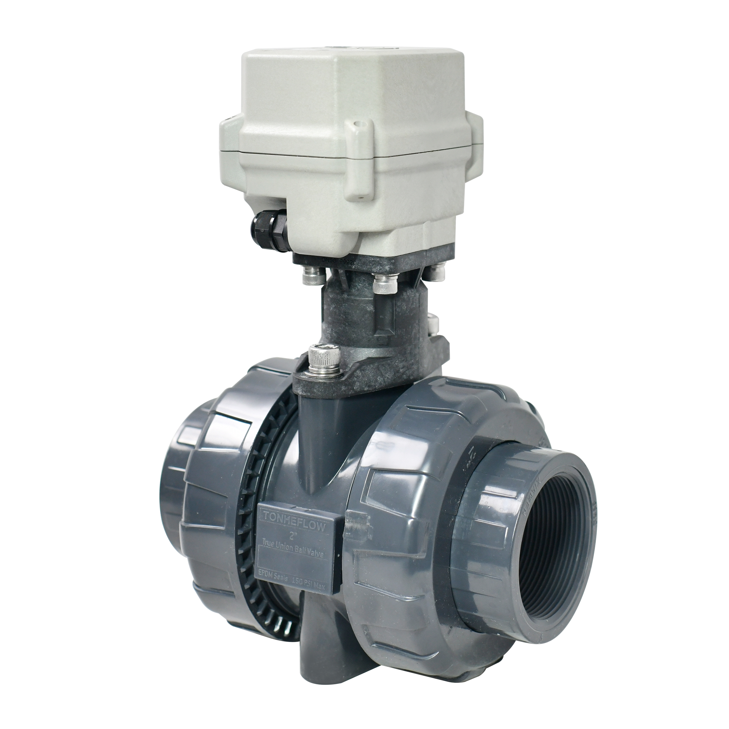 Switch Type -2 Way 12V 24V DN50 PVC Motorized Valve 2inch ElectricPVC Plastic Valve