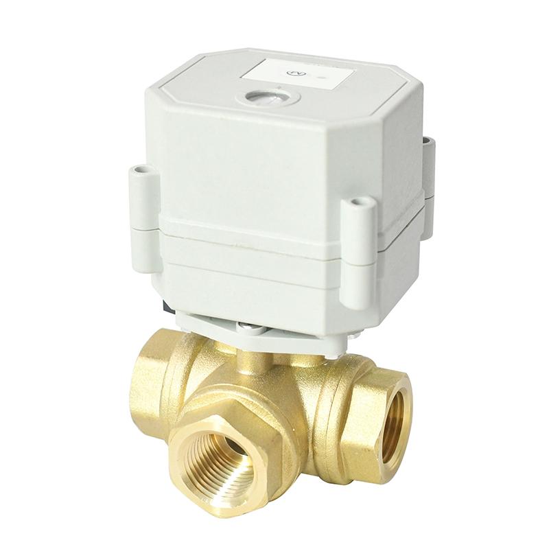 DN15 3 Way Brass Wi-Fi Electric Ball Valve