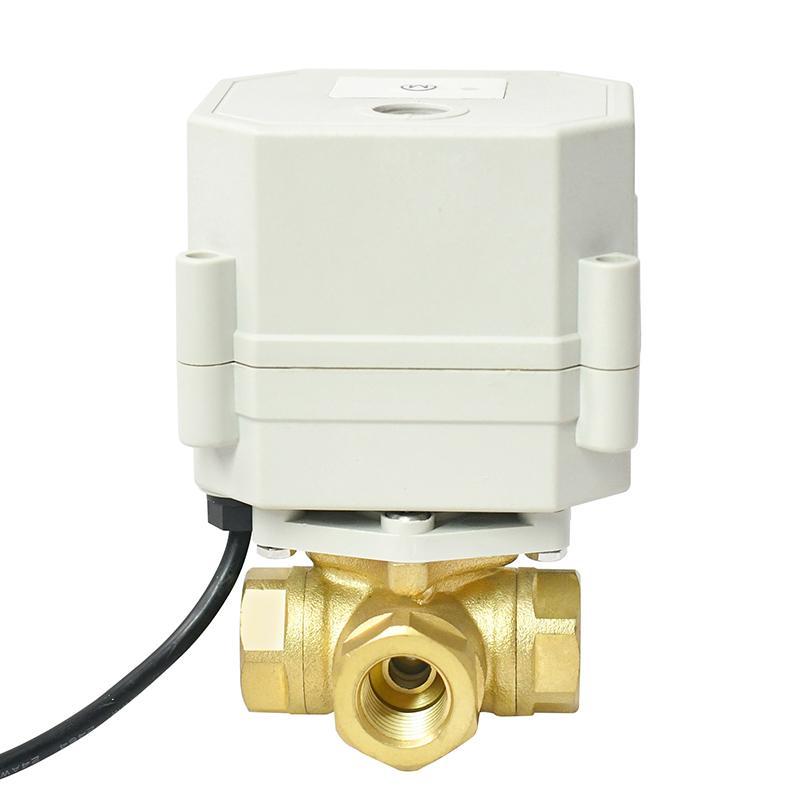 DN8 3 Way Brass Wi-Fi Electric Ball Valve