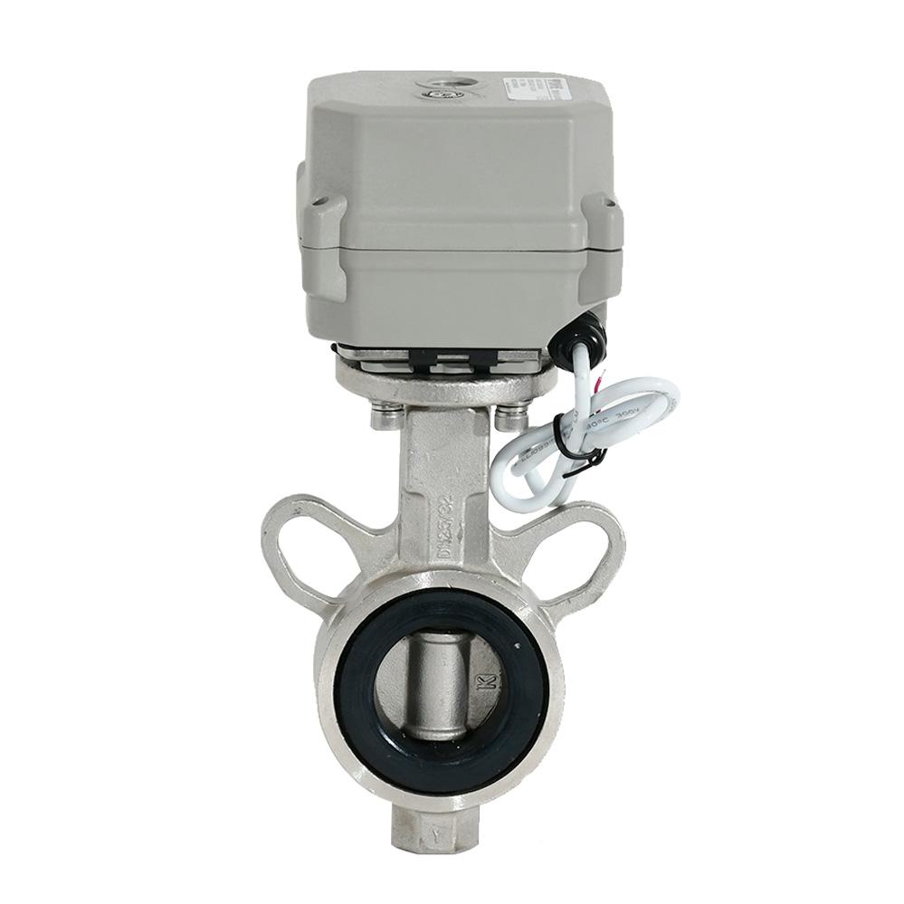 2 Way DN25 1 ''  AC220V Capacitor-Close Motorised Ball Valves With Manua